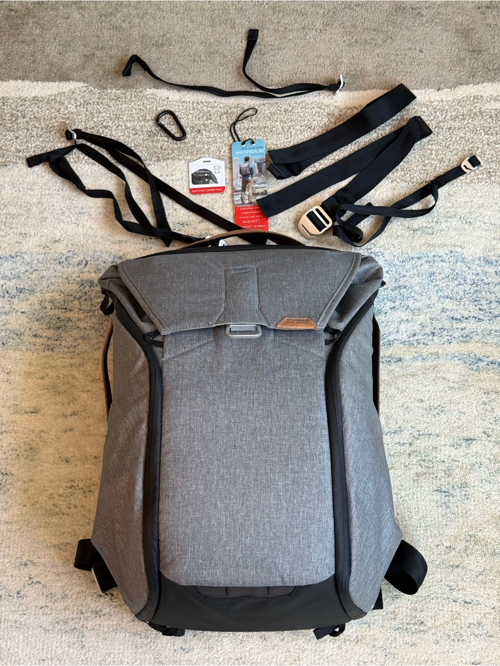 Peak Design Everyday Backpack 30L Charcoal V1 MagLatch FlexFold All Accessories